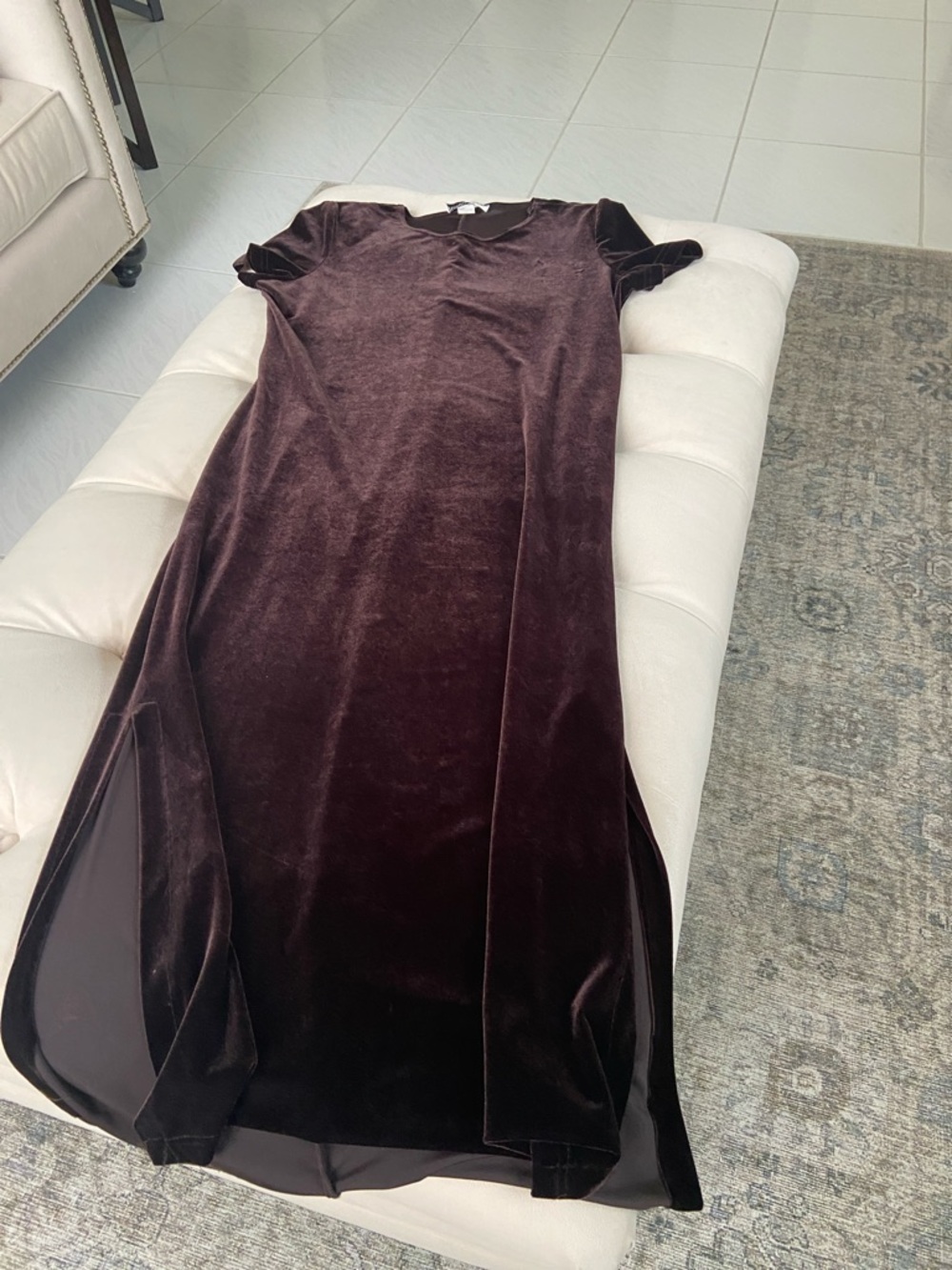 Ronni Nicole Velvet Maxi Dress in Deep Brown Size 14